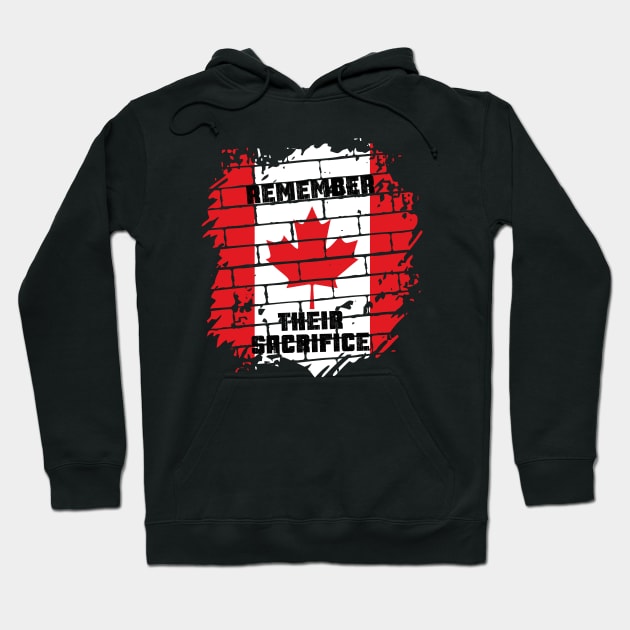 Canada Rememberance Day, November 11 Hoodie by Cor Designs